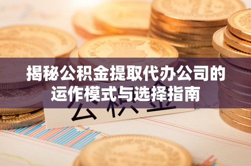 徐汇揭秘公积金提取代办公司的运作模式与选择指南