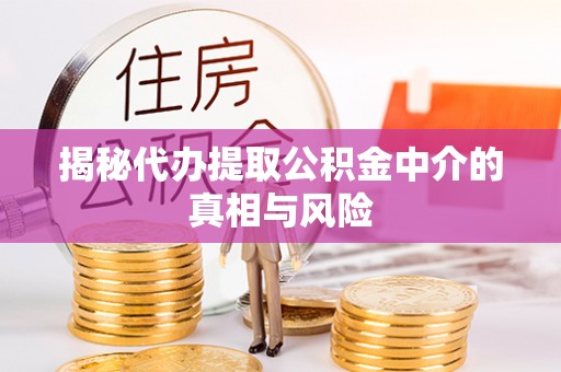 徐汇揭秘代办提取公积金中介的真相与风险