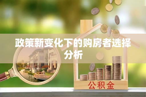 徐汇政策新变化下的购房者选择分析