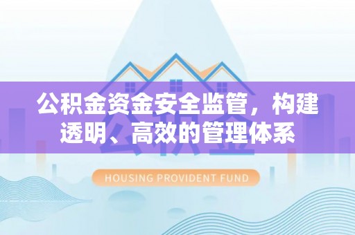 徐汇公积金资金安全监管，构建透明、高效的管理体系
