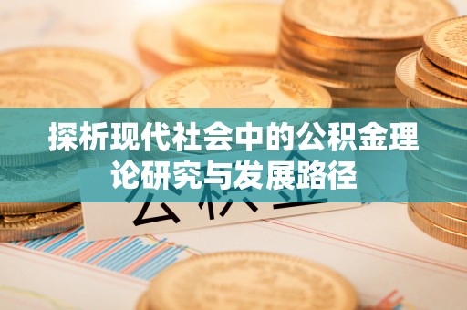 徐汇探析现代社会中的公积金理论研究与发展路径