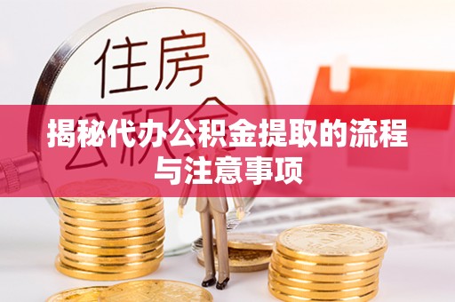 徐汇揭秘代办公积金提取的流程与注意事项